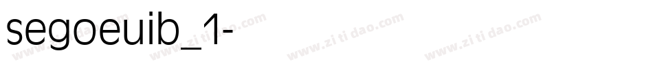 segoeuib_1字体转换