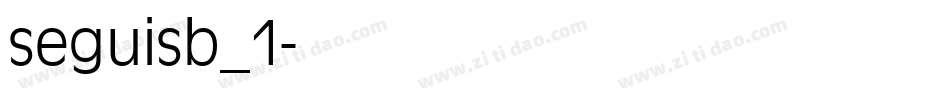 seguisb_1字体转换