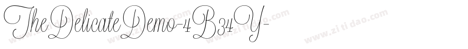 TheDelicateDemo-4B34Y字体转换