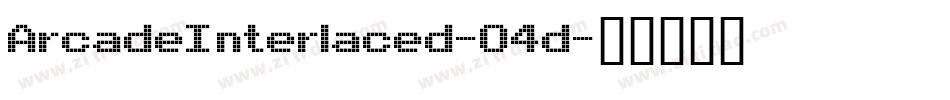 ArcadeInterlaced-O4d字体转换