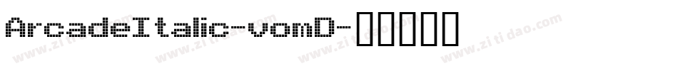 ArcadeItalic-vomD字体转换