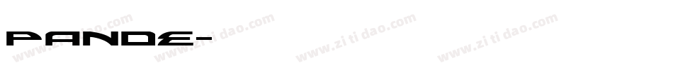 pande字体转换