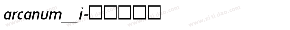 arcanum_i字体转换