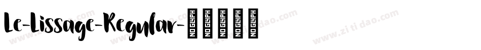 Le-Lissage-Regular字体转换