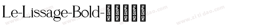 Le-Lissage-Bold字体转换
