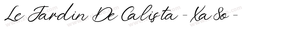 LeJardinDeCalista-Xa8o字体转换