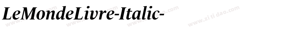 LeMondeLivre-Italic字体转换