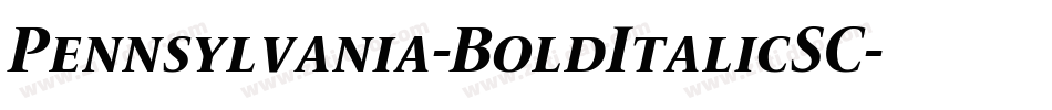 Pennsylvania-BoldItalicSC字体转换