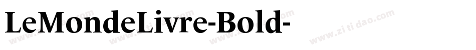 LeMondeLivre-Bold字体转换