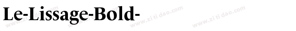 Le-Lissage-Bold字体转换