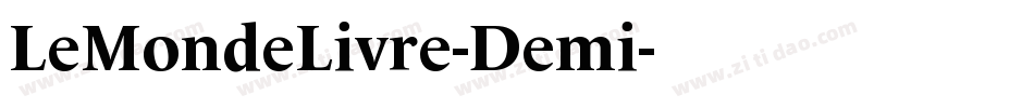 LeMondeLivre-Demi字体转换