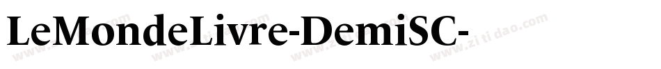 LeMondeLivre-DemiSC字体转换