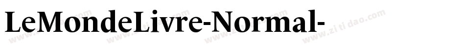 LeMondeLivre-Normal字体转换