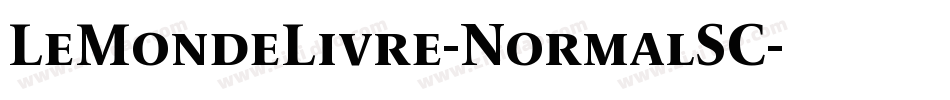 LeMondeLivre-NormalSC字体转换