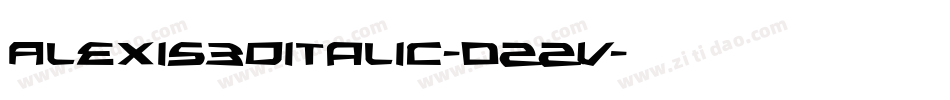 Alexis3DItalic-dZZV字体转换