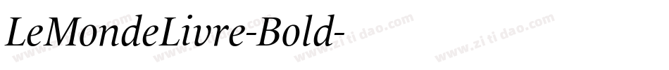 LeMondeLivre-Bold字体转换