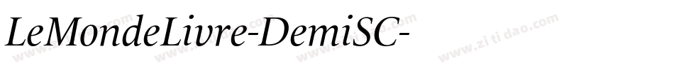 LeMondeLivre-DemiSC字体转换