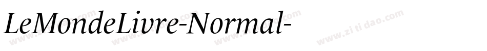 LeMondeLivre-Normal字体转换