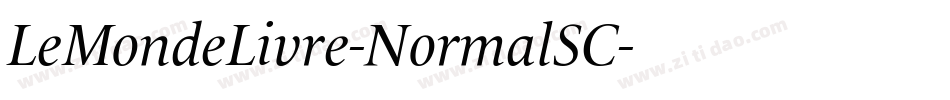 LeMondeLivre-NormalSC字体转换