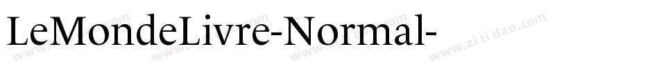 LeMondeLivre-Normal字体转换