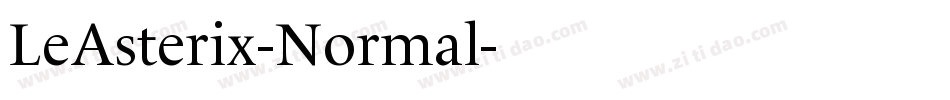 LeAsterix-Normal字体转换