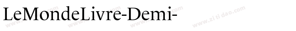 LeMondeLivre-Demi字体转换