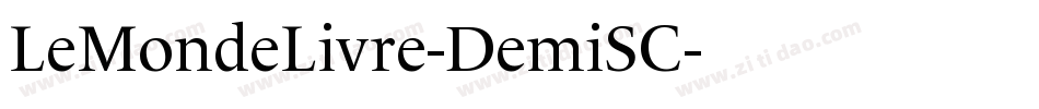 LeMondeLivre-DemiSC字体转换