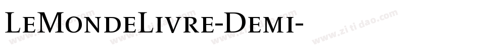 LeMondeLivre-Demi字体转换