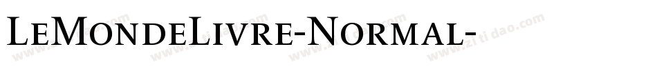 LeMondeLivre-Normal字体转换