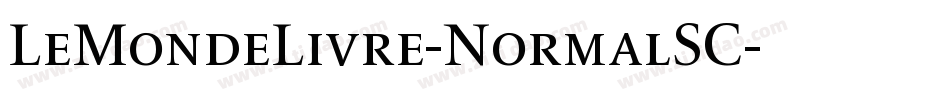 LeMondeLivre-NormalSC字体转换