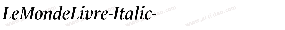 LeMondeLivre-Italic字体转换