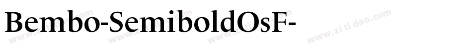 Bembo-SemiboldOsF字体转换