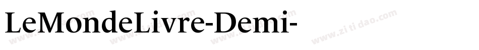 LeMondeLivre-Demi字体转换