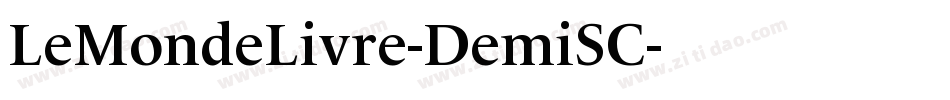 LeMondeLivre-DemiSC字体转换