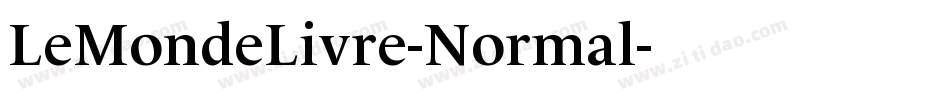 LeMondeLivre-Normal字体转换