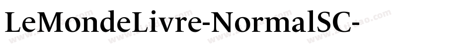 LeMondeLivre-NormalSC字体转换