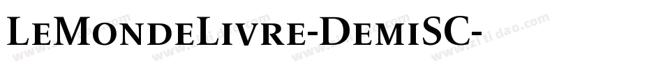 LeMondeLivre-DemiSC字体转换