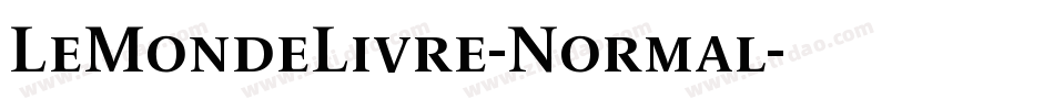 LeMondeLivre-Normal字体转换