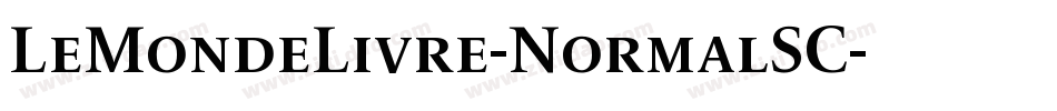 LeMondeLivre-NormalSC字体转换