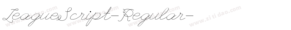 LeagueScript-Regular字体转换