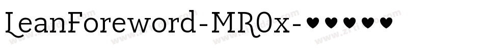 LeanForeword-MR0x字体转换