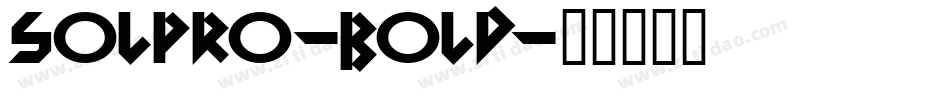 SolPro-Bold字体转换