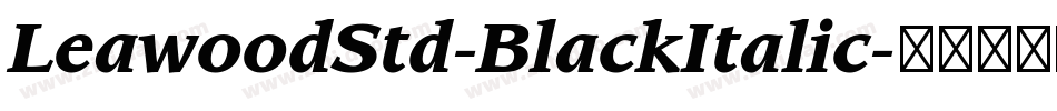LeawoodStd-BlackItalic字体转换