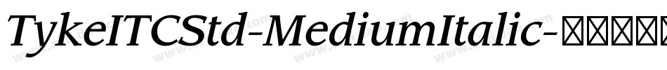 TykeITCStd-MediumItalic字体转换