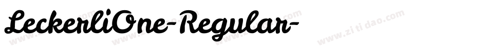 LeckerliOne-Regular字体转换