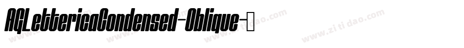 AGLettericaCondensed-Oblique字体转换