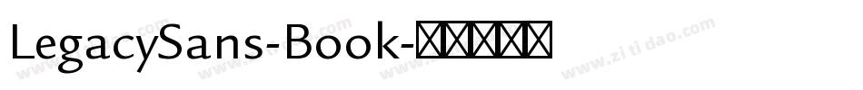 LegacySans-Book字体转换