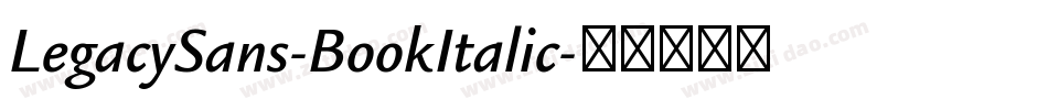 LegacySans-BookItalic字体转换