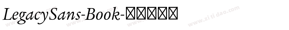 LegacySans-Book字体转换