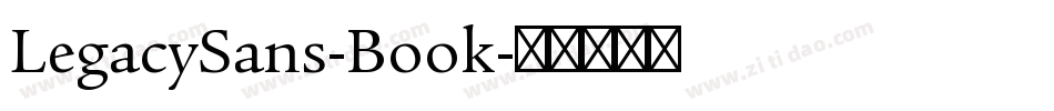 LegacySans-Book字体转换